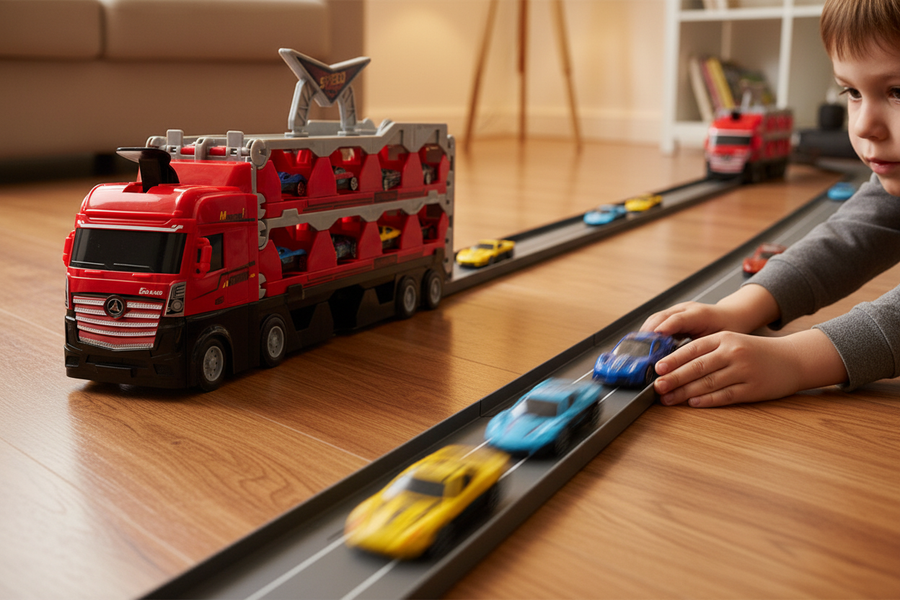 One Truck. 24 Cars. 207cm of Pure Racing Excitement.