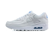 Nike Air Max 90 White and Blue Sneakers