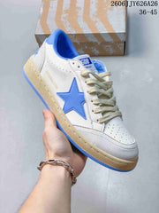 Golden Goose Superstar Low-Top Sneakers, White with Star Detail
