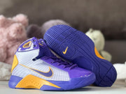 Nike HD2008 Kids Basketball Sneakers Purple Gold
