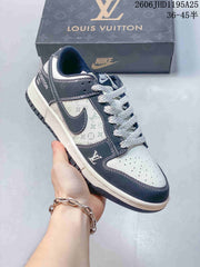 Nike Dunk Low x Louis Vuitton Print-Panel Sneakers