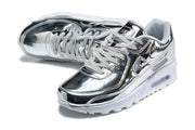 Nike Air Max 90 Sneakers in Silver and White