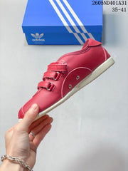 Adidas Samba Vegan OG Red Low-Top Strap Sneakers