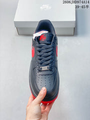 Nike Air Force 1 Low Dark Navy and Red Sneakers
