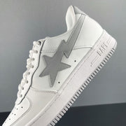 BAPE STA Low Sneakers in White and Grey