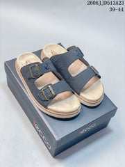 ECCO Two-Strap Slide Sandals