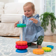 Spin & Stack Rainbow Tower Toy