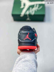 Jordan Flight Court Sneakers in Black and Red
