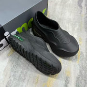 Sculpted Closed-Toe Slide Sandals