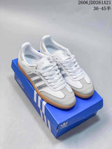 adidas Samba OG White Silver Metallic Low-Top Sneakers