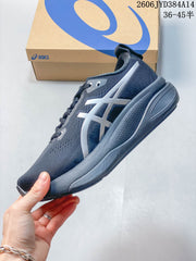ASICS GEL-KAYANO 33 Road Running Shoes, Navy and Silver