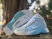 Nike HD2008 High-Top Basketball Sneakers White Light Blue