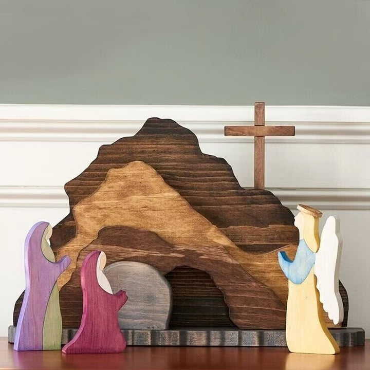 ✝️Jesus Tomb Easter Scene Wooden Decoration