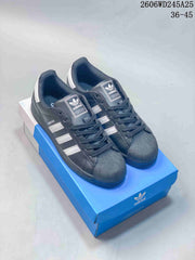 adidas Originals Superstar Low-Top Sneakers in Charcoal and White