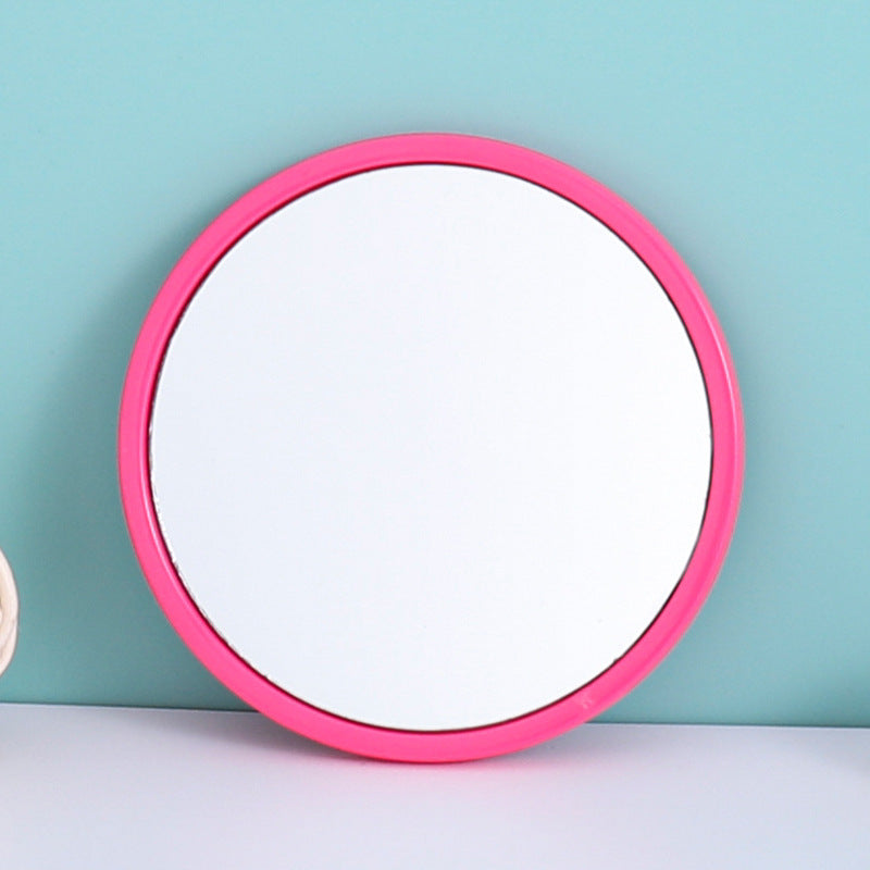 1pc Lightweight Compact Round Mirror - Portable Pocket-Sized HD Makeup Mirror, Available in Pink and Black Frames, Ideal for On-the-Go Touch-Ups, DIY Crafts, Mirror Portable, Best for Christmas