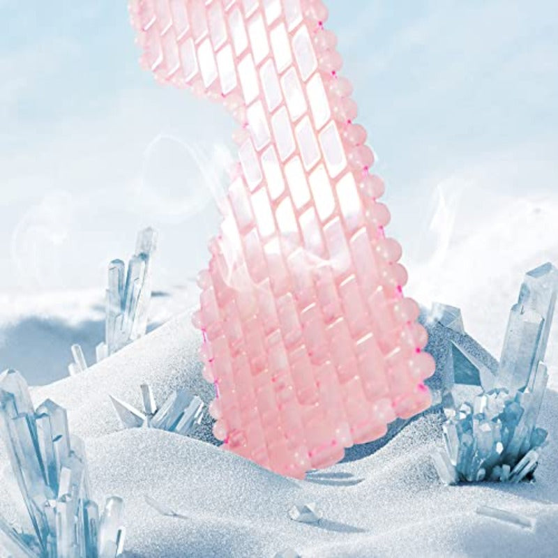 Rose Quartz Jade Eye Mask - Hot & Cold Facial Mask for, Cooling & Skincare, Sensitive Light Safe with Spatula Applicator, Pink Gemstone Design to Dark Circles & Puffiness, & Collagen Boosting, Beauty Sleep Mask, Gemstone, Selfcare Routine