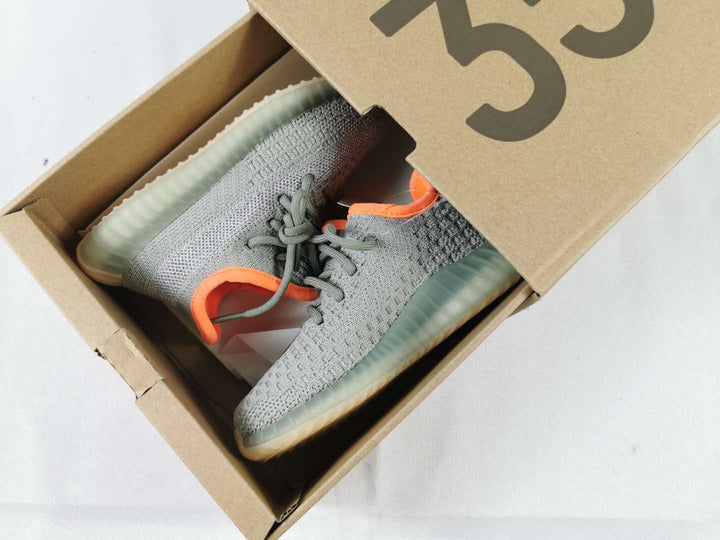 Yeezy 350 V2 Kids' Sneakers in Gray and Orange