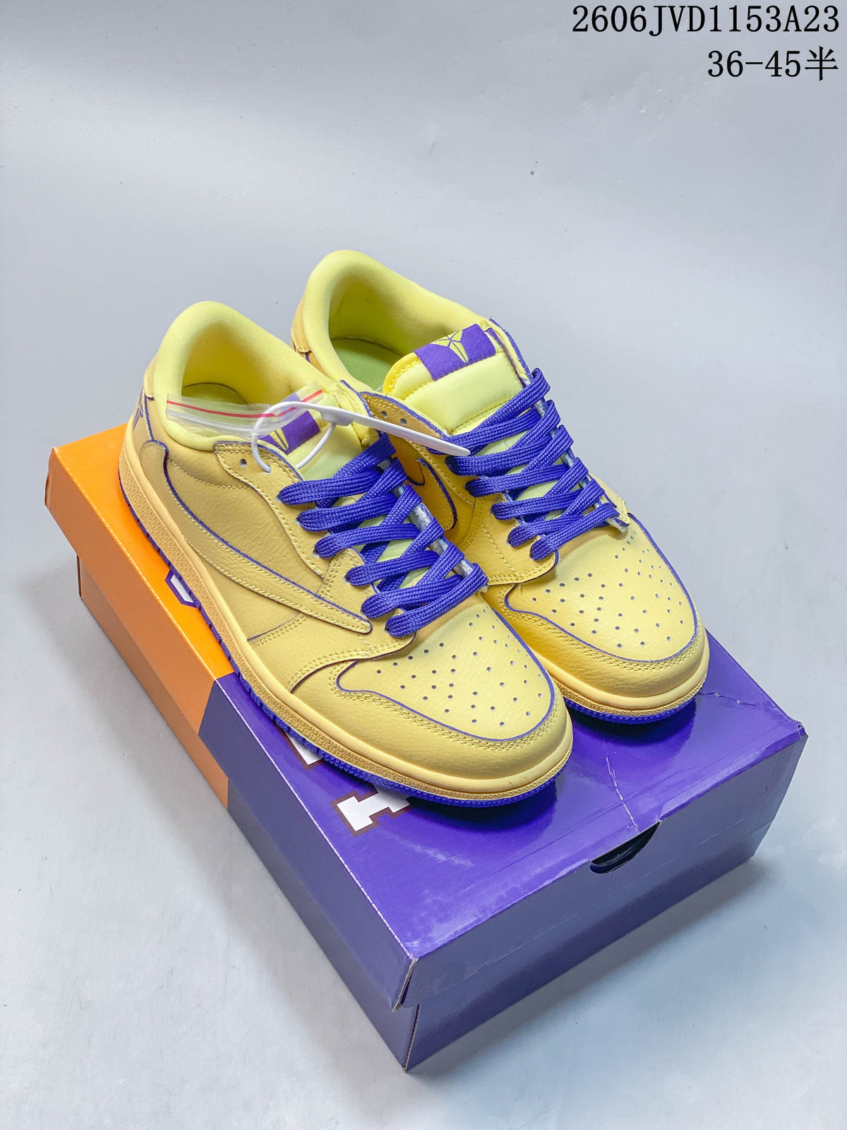 Nike Kobe 1 Low Yellow and Purple Sneakers JVD1153A23