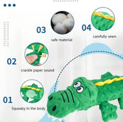 Squeaky Crocodile Dog Toy | Durable Plush Chew Toy for Aggressive Chewers