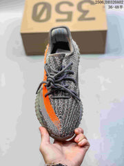 Adidas Yeezy Boost 350 V2 Gray Orange Sneakers