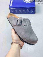 Birkenstock Boston Suede Clog in Gray
