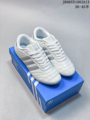 adidas Originals Taekwondo Sneakers, White and Silver