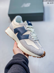 New Balance 327 Retro Sneakers in Cream, Gray and Navy