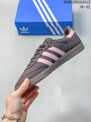 adidas Samba OG Low-Top Sneakers, Grey and Pink, JDD262A12