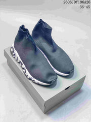 Balenciaga Speed-Style Sock Sneakers in Dark Gray