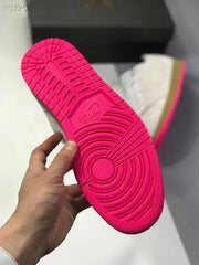 Jordan 1 Low Sneakers Gray Pink Gum Sole