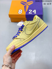Nike Kobe 1 Low Yellow and Purple Sneakers JVD1153A23
