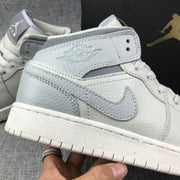 Jordan Air Jordan 1 Mid GS Light Bone Grey Fog Sneakers