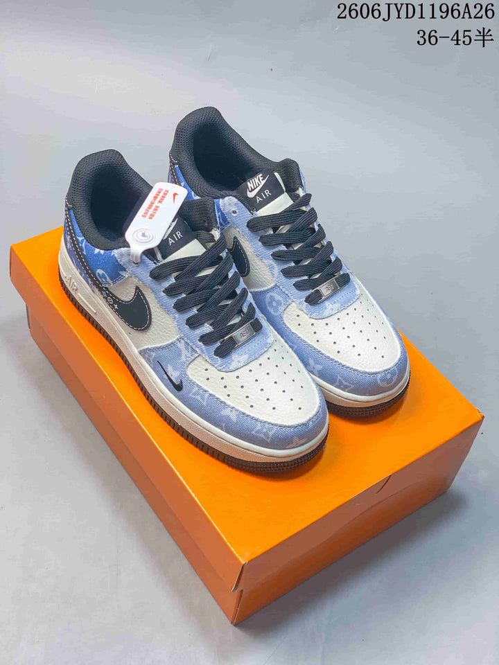 Nike Air Force 1 Low Monogram Print Sneakers