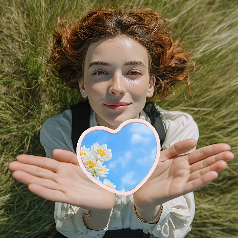 1\u002F24\u002F48pcs Portable Mini Makeup Mirrors - Compact Travel-Friendly Glass Mirrors with Floral Design, No Battery Needed, Perfect for Weddings, Mother'S Day Gifts & On-the-Go Beauty, Wedding Accessories, Polished Finish, Durable Plastic Frame