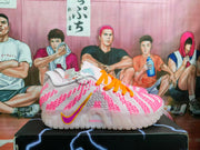 Nike Basketball Sneakers White Pink Orange