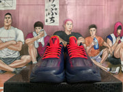 Nike Clark Basketball Sneakers Navy Red and Yellow