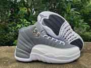 Jordan Air Jordan 12 High-Top Sneakers in Grey and White