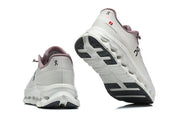 On Cloudmonster 3 Running Shoes in White and Mauve