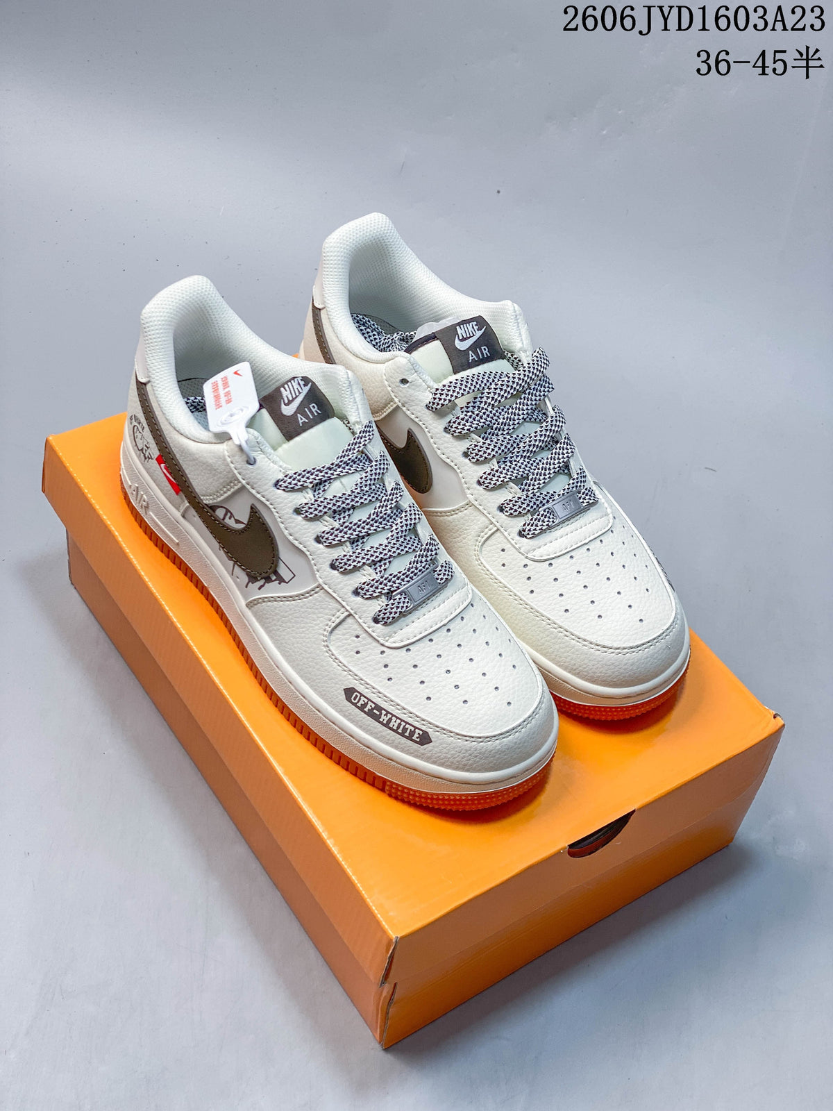Nike Air Force 1 '07 Low Off-White Style Sneakers