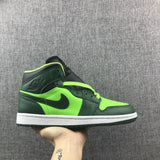 Jordan 1 Mid Fluorescent Green Sneakers 554724-330