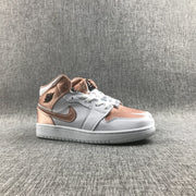 Air Jordan 1 Mid Rose Gold White Sneakers 555112-190
