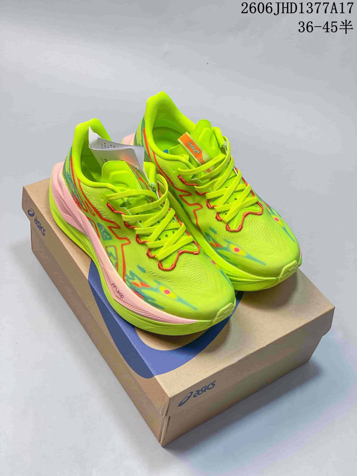 ASICS Megablast Running Shoes – Neon Yellow and Pink