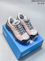 HOKA Mafate Speed 2 Low Trail Running Shoes Pink and Gray
