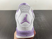 Air Jordan 4 Retro White and Purple Sneakers CT8527-115