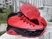 Jordan 9 High-Top Sneakers in Blue, White and Red