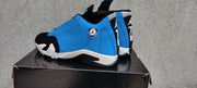 Air Jordan 14 Retro Black and Blue High-Top Sneakers