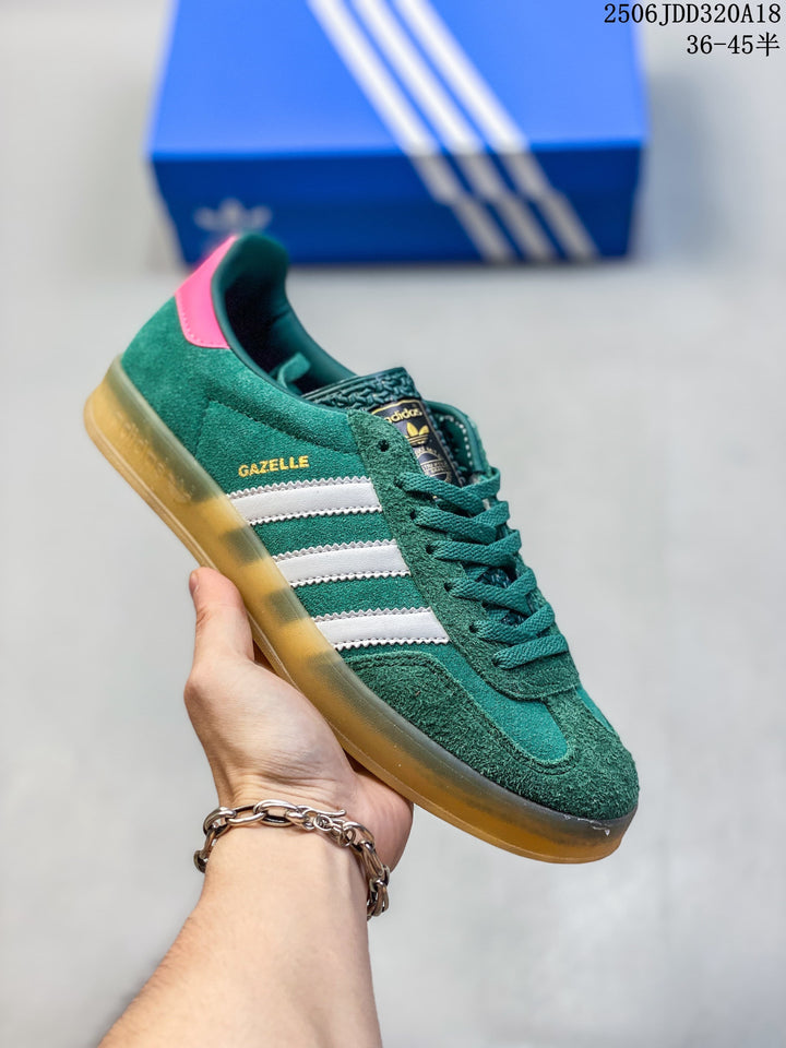 Adidas Gazelle Low-Top Sneakers with Gum Sole