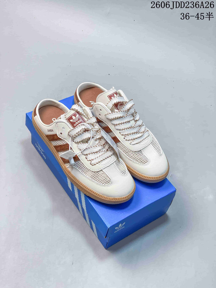 Adidas Originals Samba OG Mule Sneakers, Cream and Brown