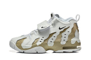 Nike Air More Uptempo White and Gold Mid-Top Sneakers