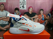 Nike Zoom Basketball Shoes, White, Blue and Orange
